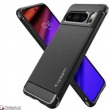 Spigen rugged armor guminis dėklas - juodas (Google Pixel 8 Pro)